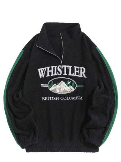 Whistler British COLOMBIA Printed Half Zipper Sweatshirts