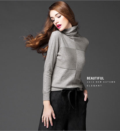 Casual Daily Winter Clothing Turtleneck Women Sweaters