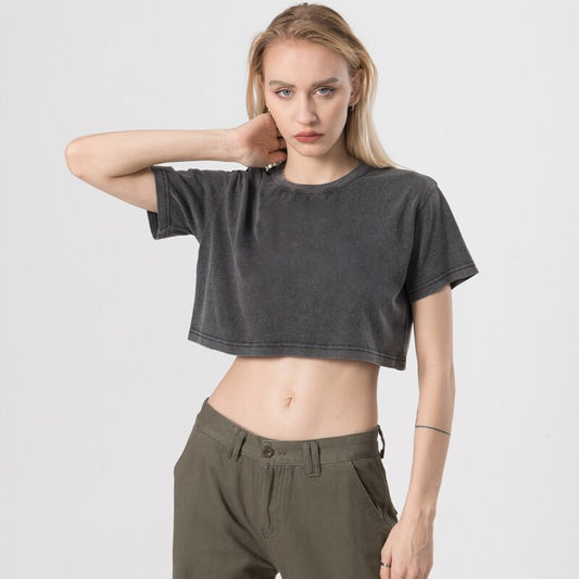 Women's Casual Breathable Short Sleeve Crop