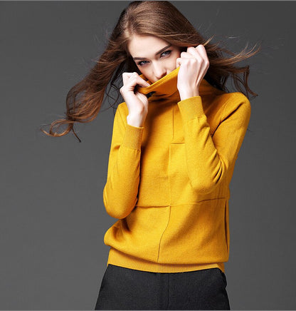 Casual Daily Winter Clothing Turtleneck Women Sweaters