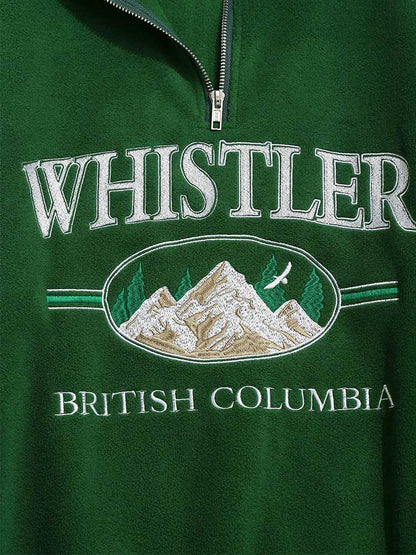 Whistler British COLOMBIA Printed Half Zipper Sweatshirts