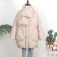 Womens Cotton Padded Long Over Knee Parka Coats