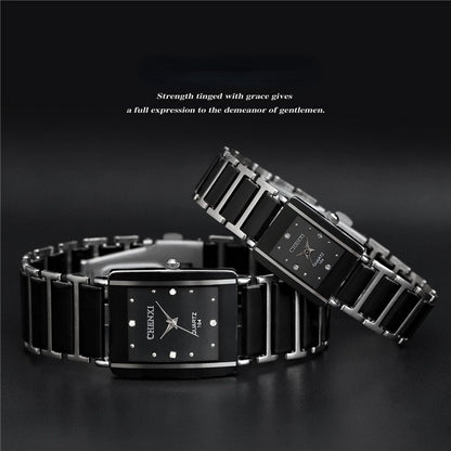 Womens White Black Silver Elegant Quartz Watches