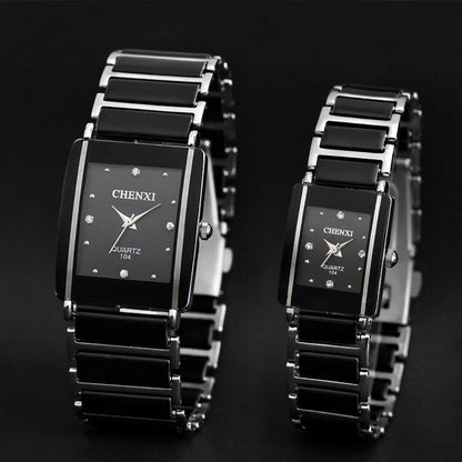 Womens White Black Silver Elegant Quartz Watches