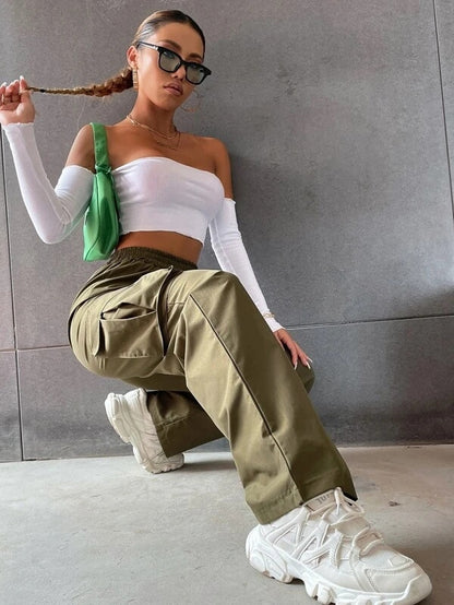 Women Streetwear Hip Hop Style Baggy Jogger Pants