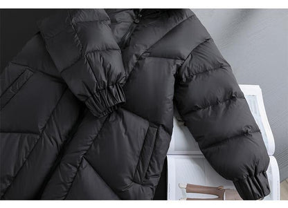 New Windproof Black Parka