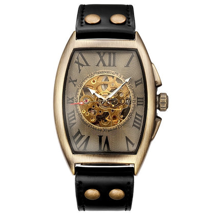 Mens Transparent Mechanical Dial Luxury Analog Watches