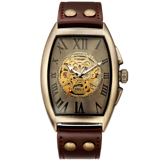 Mens Transparent Mechanical Dial Luxury Analog Watches
