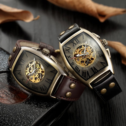 Men's Transparent Mechanical Dial Luxury Analog Watches