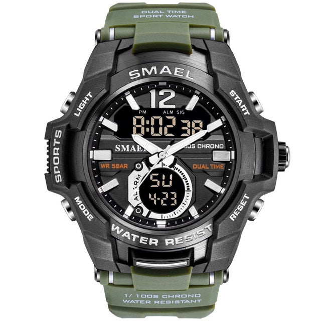 Mens 50M Waterproof Mascular Digital Analog Display Watches