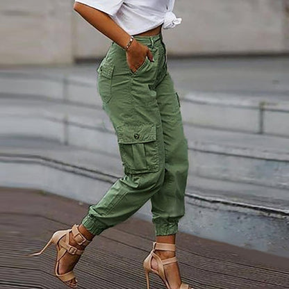 Womens Autumn Style Casual Cargo Jogger Pants