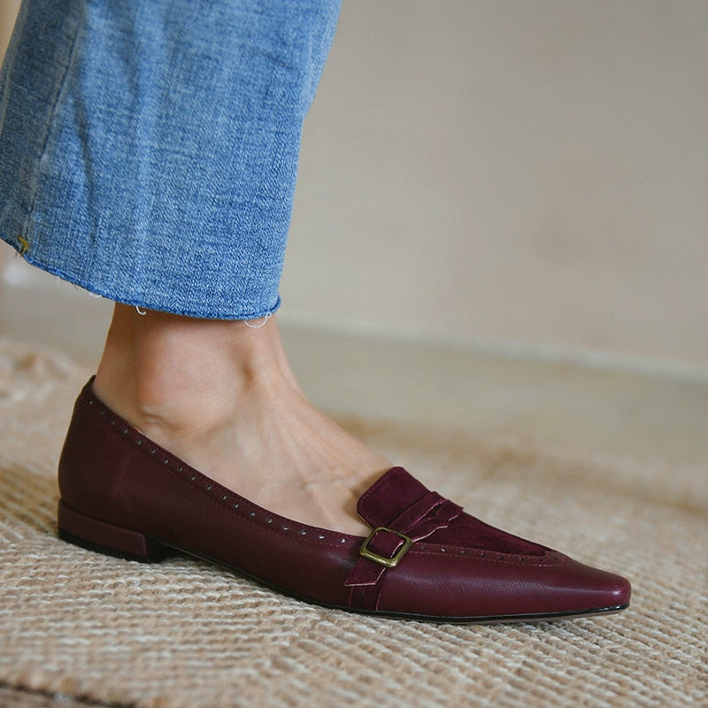 Slip-on Pointed Toe Elegant Women Flat Shoes