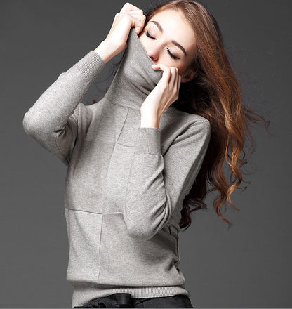 Casual Daily Winter Clothing Turtleneck Women Sweaters