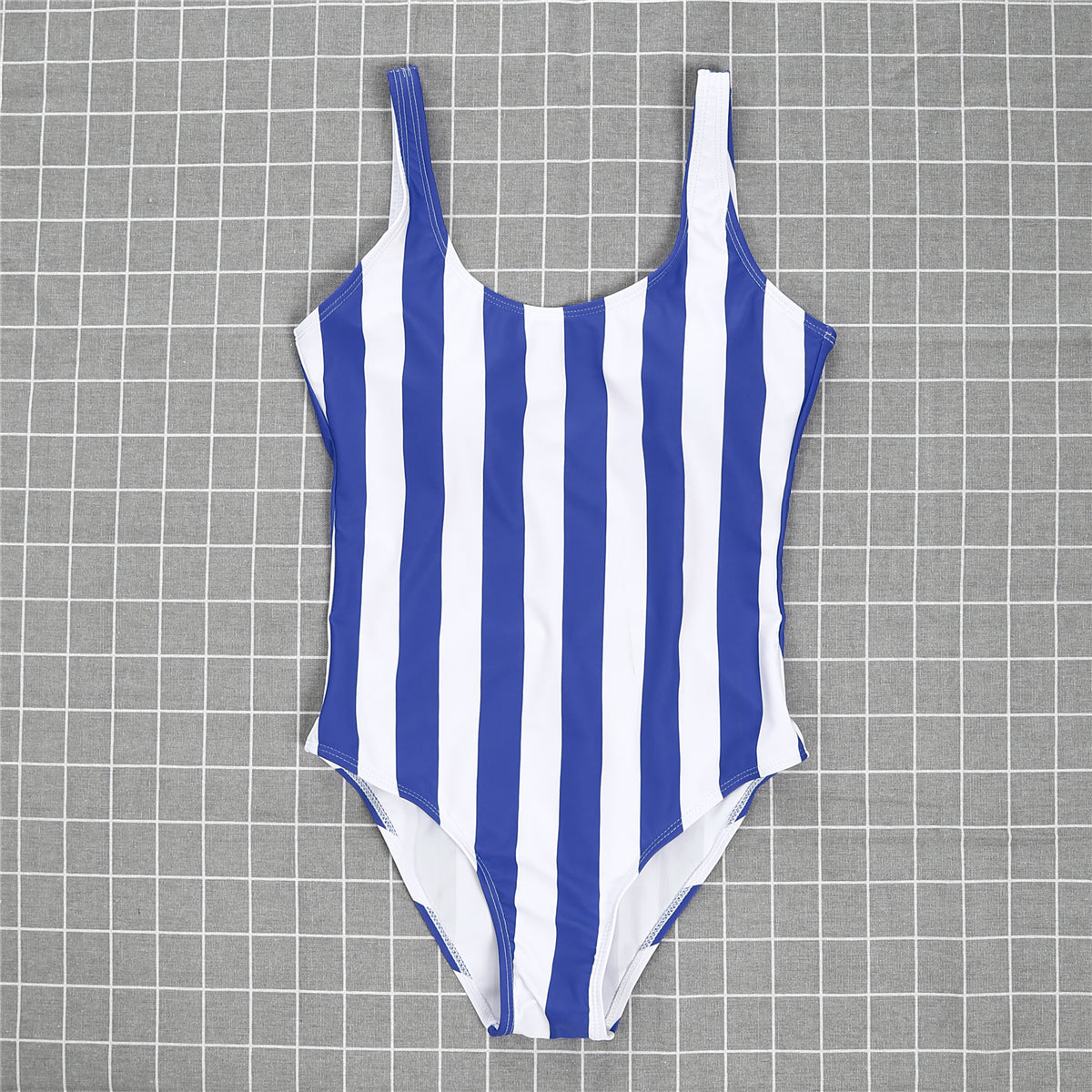 New Ice Cream Stripped One Piece Women Bathing Suit