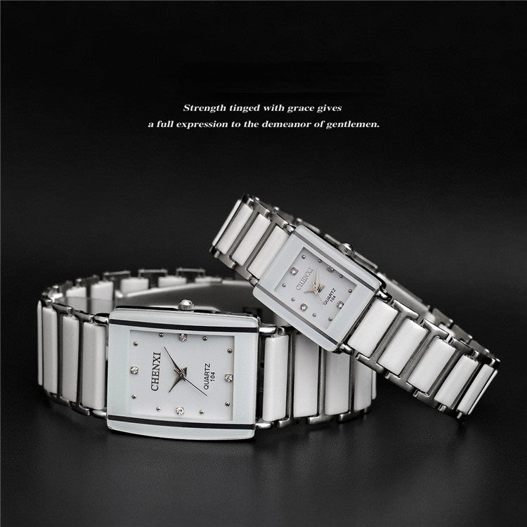 Womens White Black Silver Elegant Quartz Watches