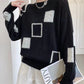 Square Blocks Designer Elegant Warm Sweaters For Women