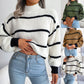 New Autumn Winter Fashion Chic Striped Sweaters For Women