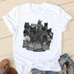 New Cat and Butterfly Love Graphic Multi Color Summer T-Shirts