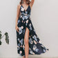 Sexy Summer Alive Colors Long Split Design Strappy Beach Dress For Women
