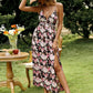 Sexy Summer Alive Colors Long Split Design Strappy Beach Dress For Women