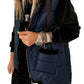 Womens Casual Sleeveless Zip Up Puffer Hooded Jacket Coat