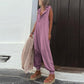 Women's Casual Drop Buttoned V-Neck Sleeveless Baggy Jumpsuits