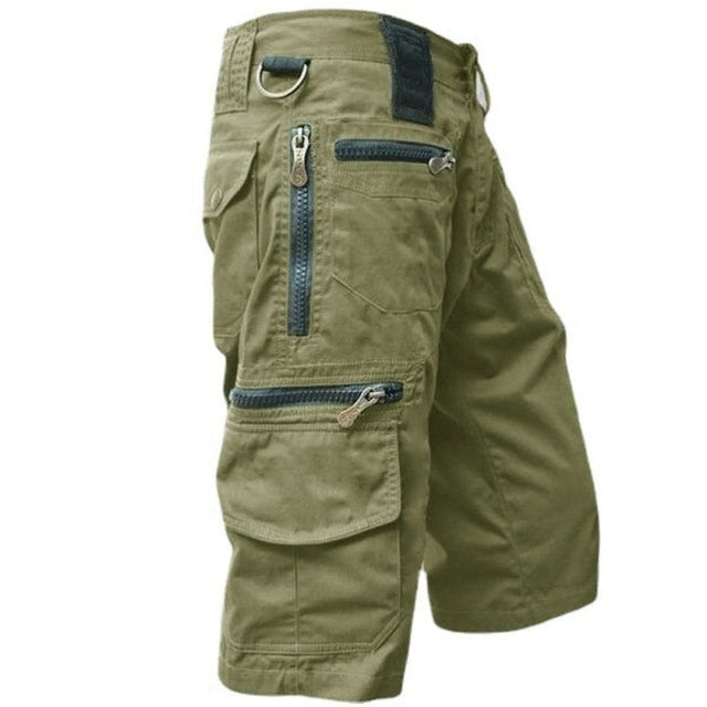 Plus Size Zipper Packs Mens Military Cargo Shorts