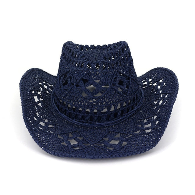 Breathable Woven Hollow Out Western Hats