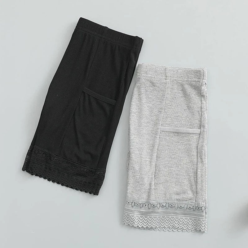 Womens Pocket Design Lace Underwear Shorts