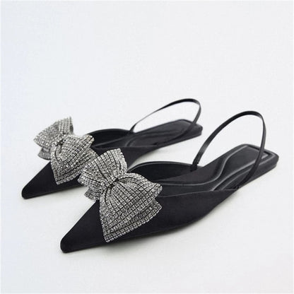 Square Faux Pearl Beads Flat Women Sandals