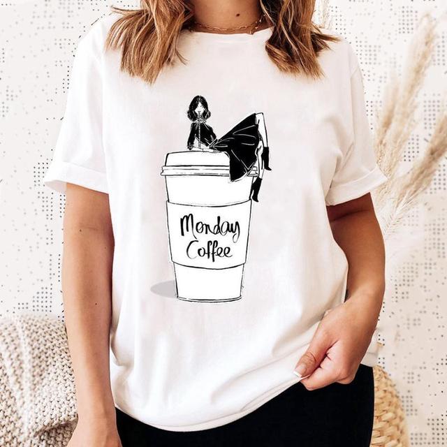 Summer Coffee Graphic Ladies Women T-Shirts