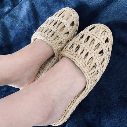 Top Quality Slip on Straw Summer Women Slipper Slides