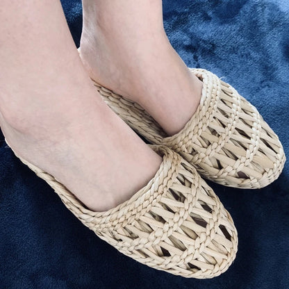 Top Quality Slip on Straw Summer Women Slipper Slides