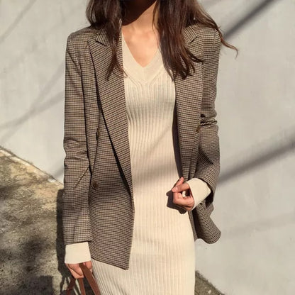 Double Breasted Office Wear Style Winter Outwear Coat For Women