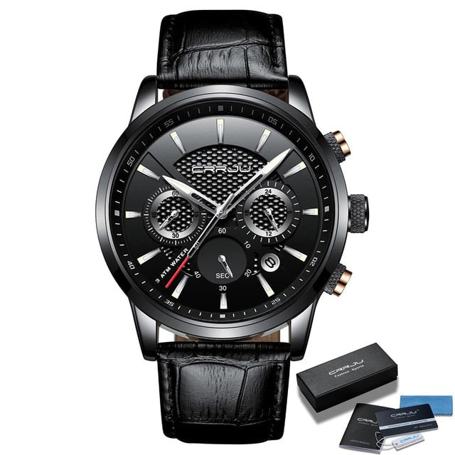 Mens Leather Strap Watch