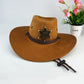 Retro Style Sheriff Star Rosette Western Hat