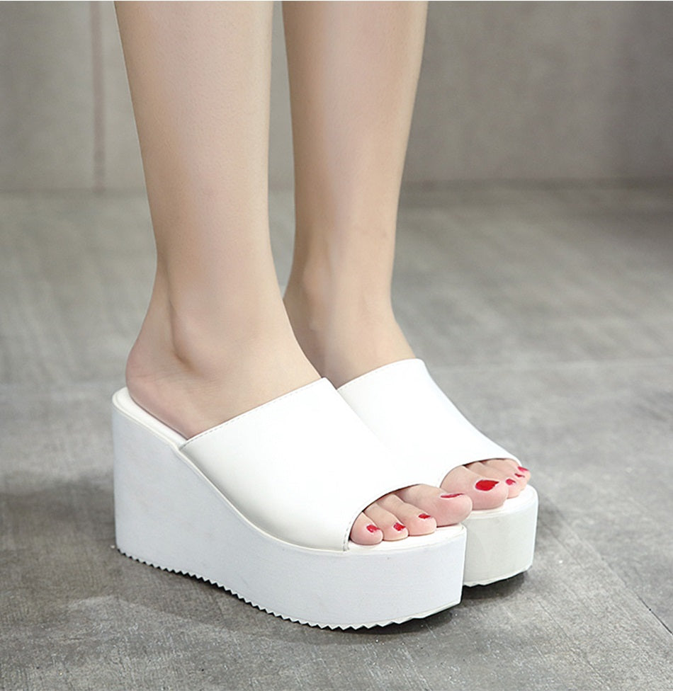Platform High Heels Summer Slip On Women Wedges Sandals