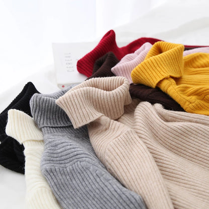 Womens Soft Long Sleeve Turtleneck Sweaters