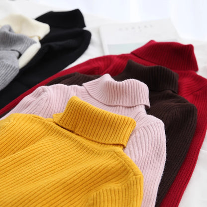 Womens Soft Long Sleeve Turtleneck Sweaters