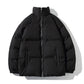Cozz Streetwear Style Black Loose Winter Black Coats For Women