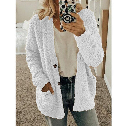 Autumn Soft Long Coat Women | Loose-Fit Knitted Cardigan Sweater with Buttons | Femme Outerwear Coat