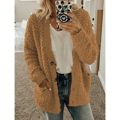 Autumn Soft Long Coat Women | Loose-Fit Knitted Cardigan Sweater with Buttons | Femme Outerwear Coat