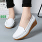 Womens Flat Sole Simple Genuine Leather Casual Shoes
