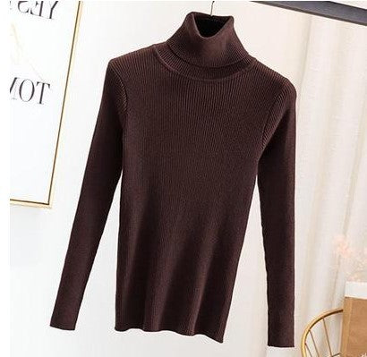 Women’s Turtleneck Cashmere Sweater – Soft Knitted Pullover, Solid Basic Autumn & Winter Casual Jumper Top