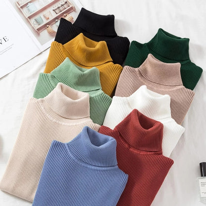 Women Popular Plain Thick Sweaters