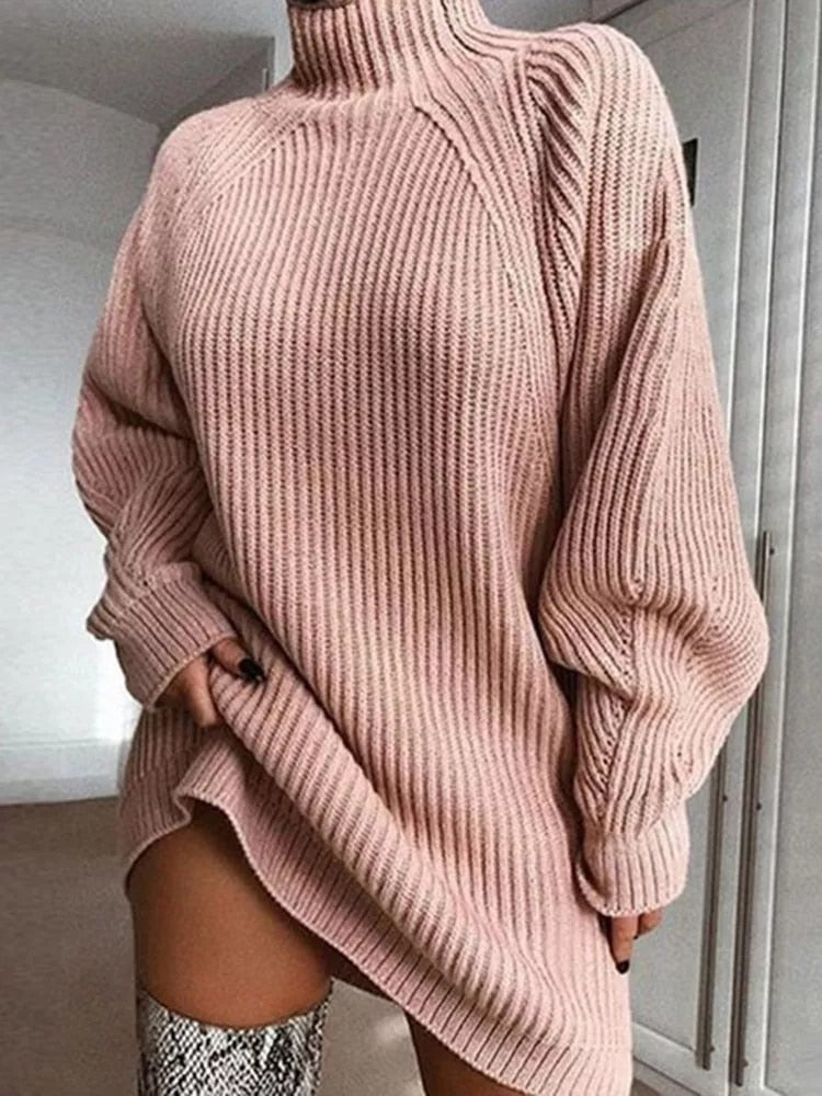 Women Knee Length Oversized Long Knitted Sweaters