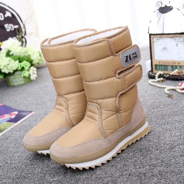 Natural Wool Insole Cow Suede Snow Boots