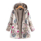 New Winter Fashion Hooded Floral Warm Parka