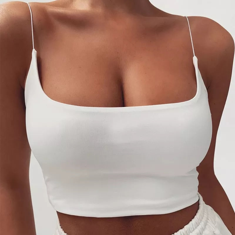 Womens Breathable Casual Unpadded Bra Vest Crop Top