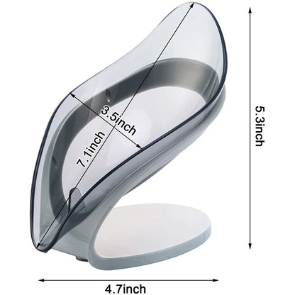 Non Slip Leaf Shape Bathroom Soap Holder